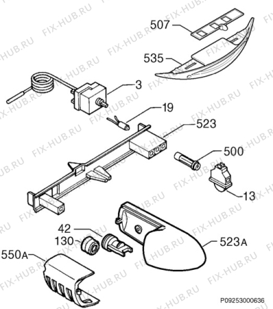 Взрыв-схема холодильника Zanussi ZX57/3W - Схема узла Diffusor